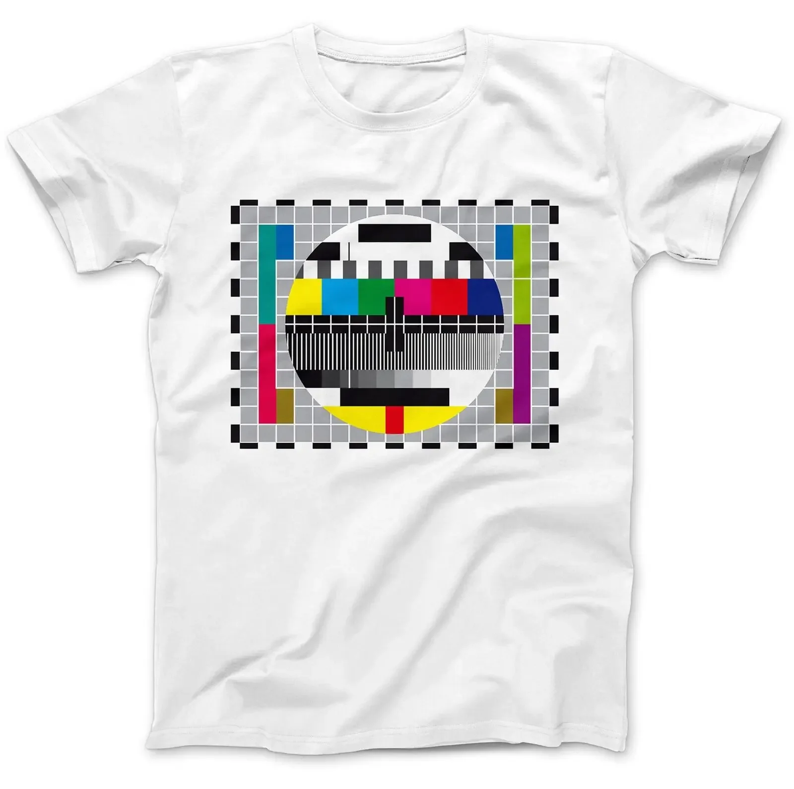 Test Pattern Test Card T-Shirt 100% Premium Cotton Sheldon Retro TV