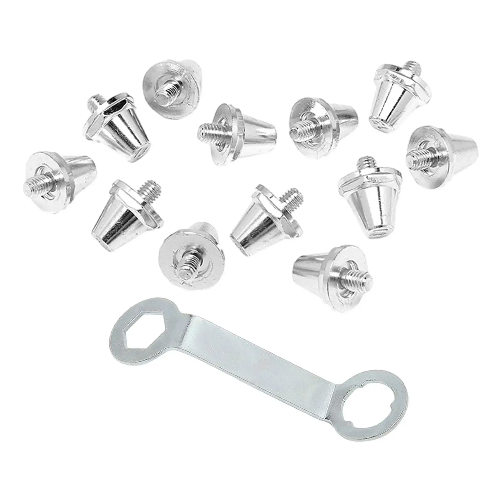 

12Pcs Football Shoe Spikes Soccer Boot Cleats Non Slip Firm Ground Portable Track Shoes Accessories for Court Training
