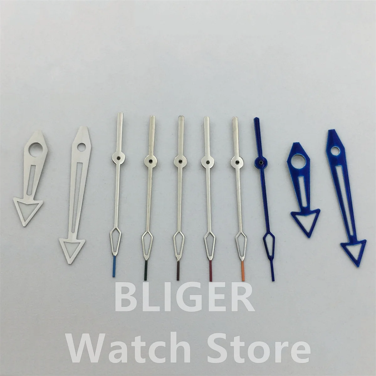 Серебряная стрелка-указатель C3, зеленый светящийся для NH35 4R35 NH36 4R36 7S36, детали часов с автоматическим механизмом