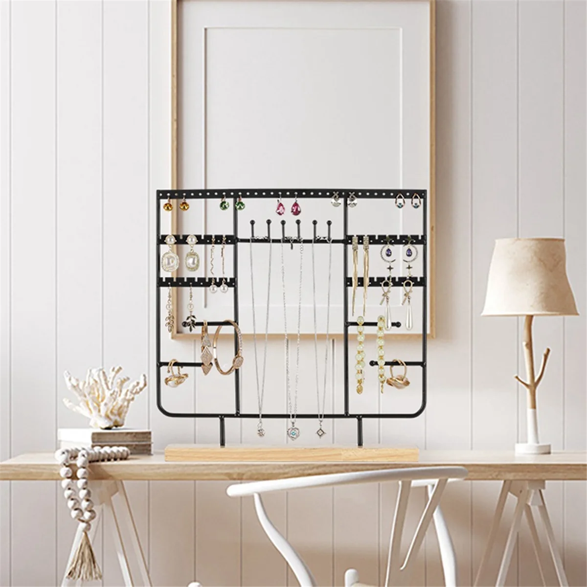 AB7-Multi-Tier Earring Rack Cosmetic Table Jewelry Ring Organizer Bracelet Necklace Display Jewelry Rack