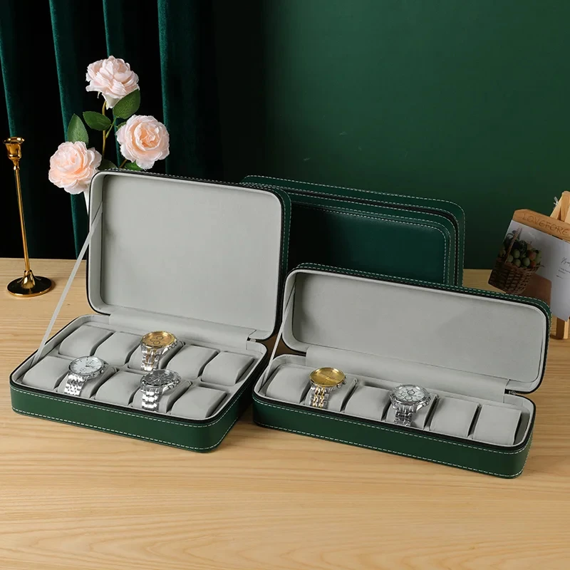 

Positions New Travel Watch Box Dustproof Zipper Bag Portable Case Collector Storage Jewelry Storage Box