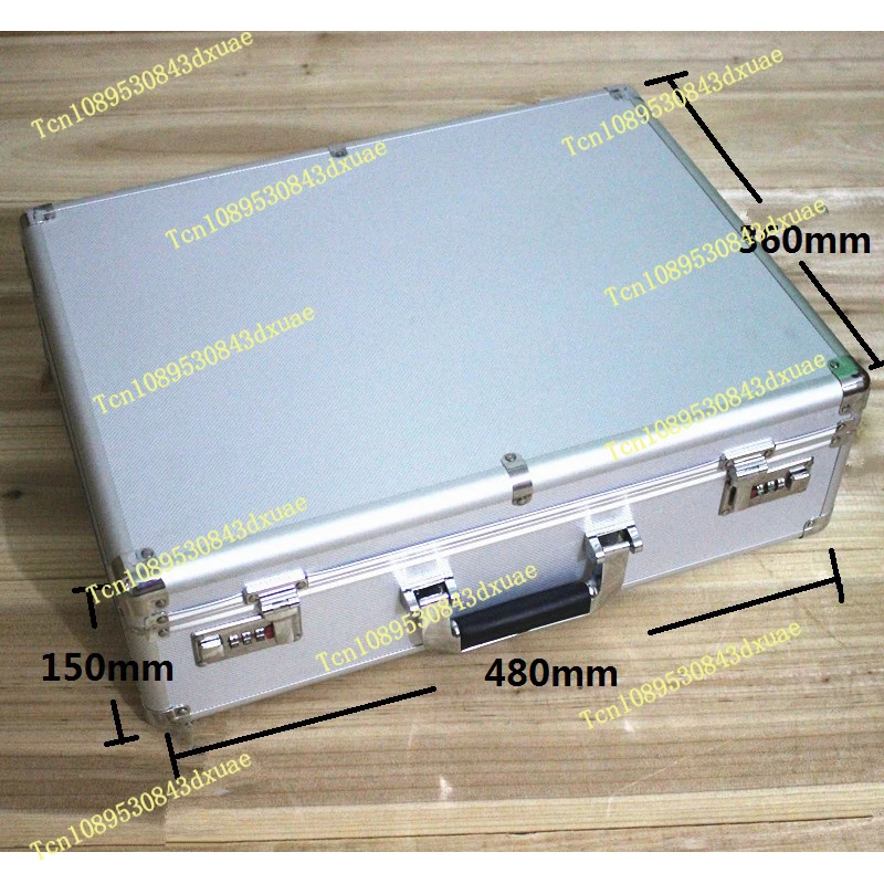 

High-grade Aluminum Tool Case Toolbox Strongbox Meter Box Suitcase File Bag Instrument Storage Sorting With Lock 47* 35*14cm
