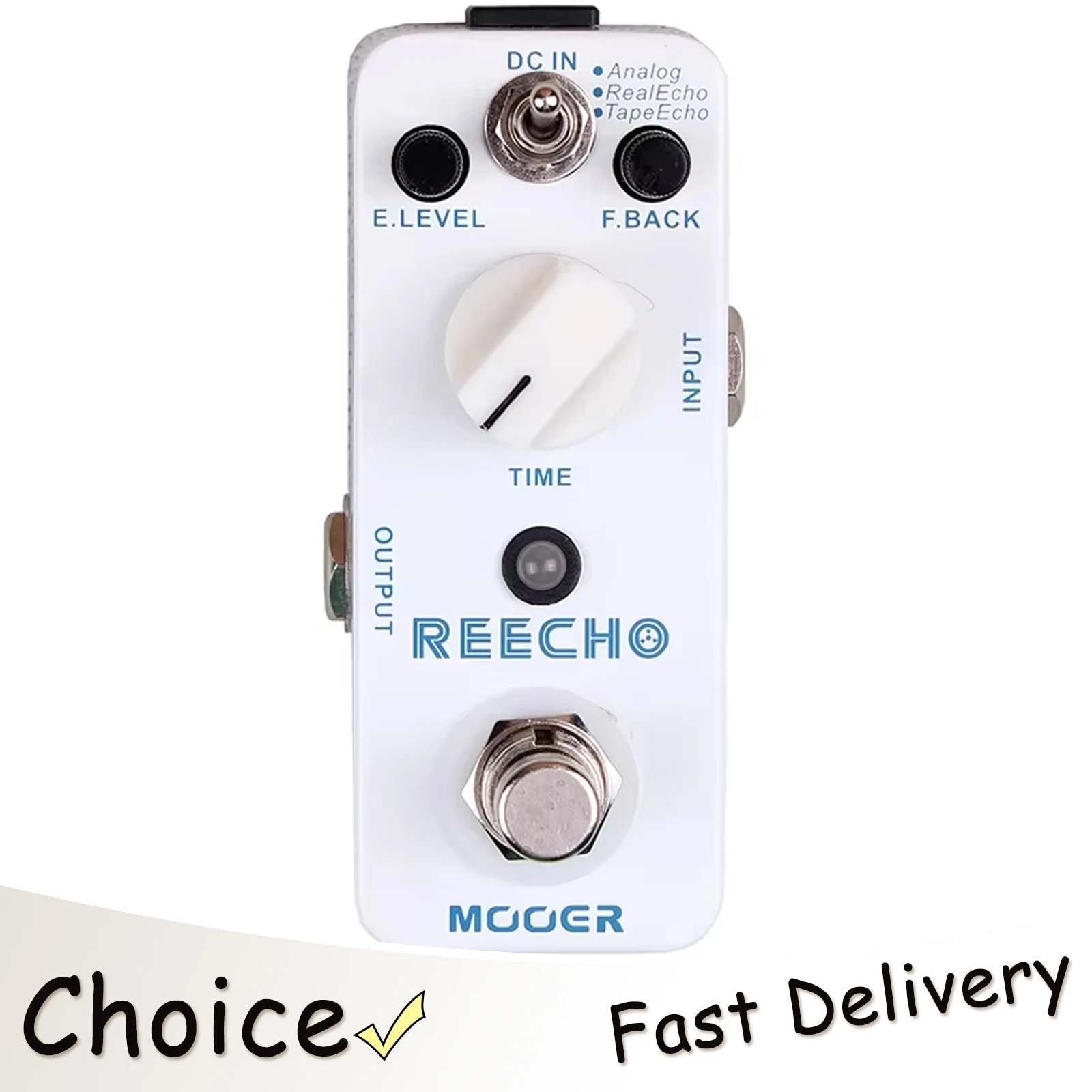 

MOOER Reecho Guitar Effect Pedal Digital Delay Effect True Bypass 3 Delay Modes Analog/Real Echo/Tape Echo Guitar Accessories