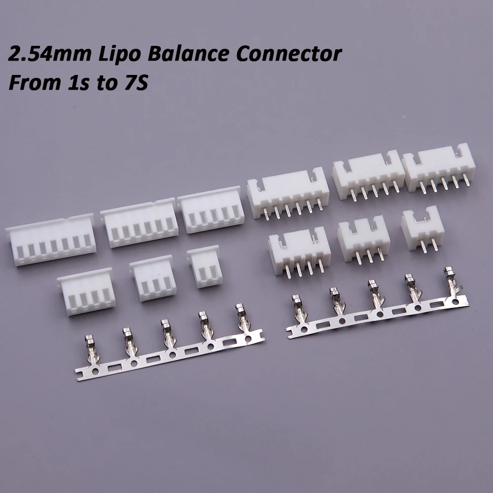 10PCS Lipo Battery Balance Male Female Charging Terminal Connector XH2.5 2.5MM for RC Model Battery Charger Extension Cable