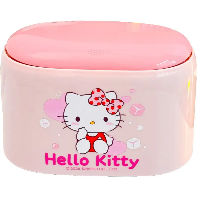 Cute Sanrio Small Desktop Wastebasket Cinnamoroll Kuromi Hello Kitty Kawaii Cartoon Anime Office Bedroom Holiday Gifts Fashion view 2