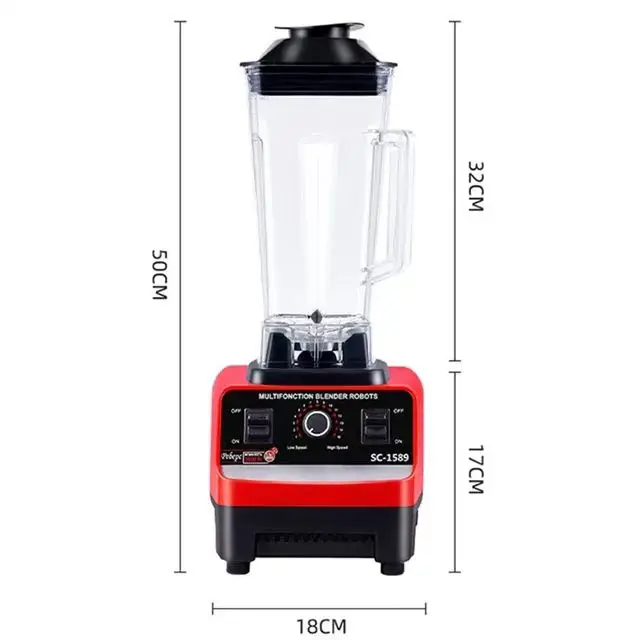 Heavy Duty High Speed Power 4500w/5500w Blender Silver Crest 2 Jar Blender For Home And Restaurant Use