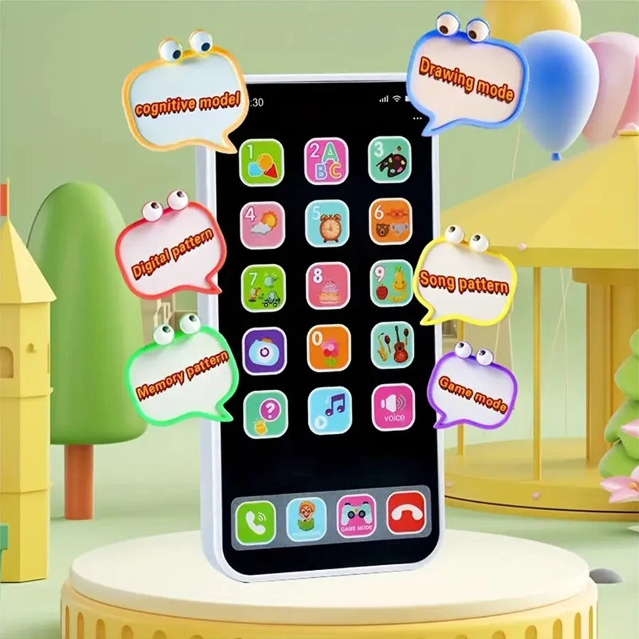 Infant Early Education Toy, Educational Simulation Phone Sound Toy, Baby Enlightenment Toy, Storytelling and Learning Machine