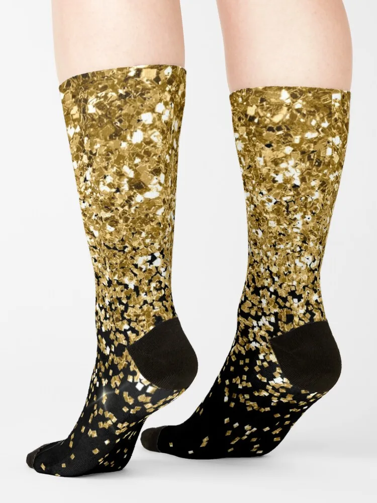 Chaussettes à paillettes dorées pour hommes et femmes, mitigolf, sports et loisirs