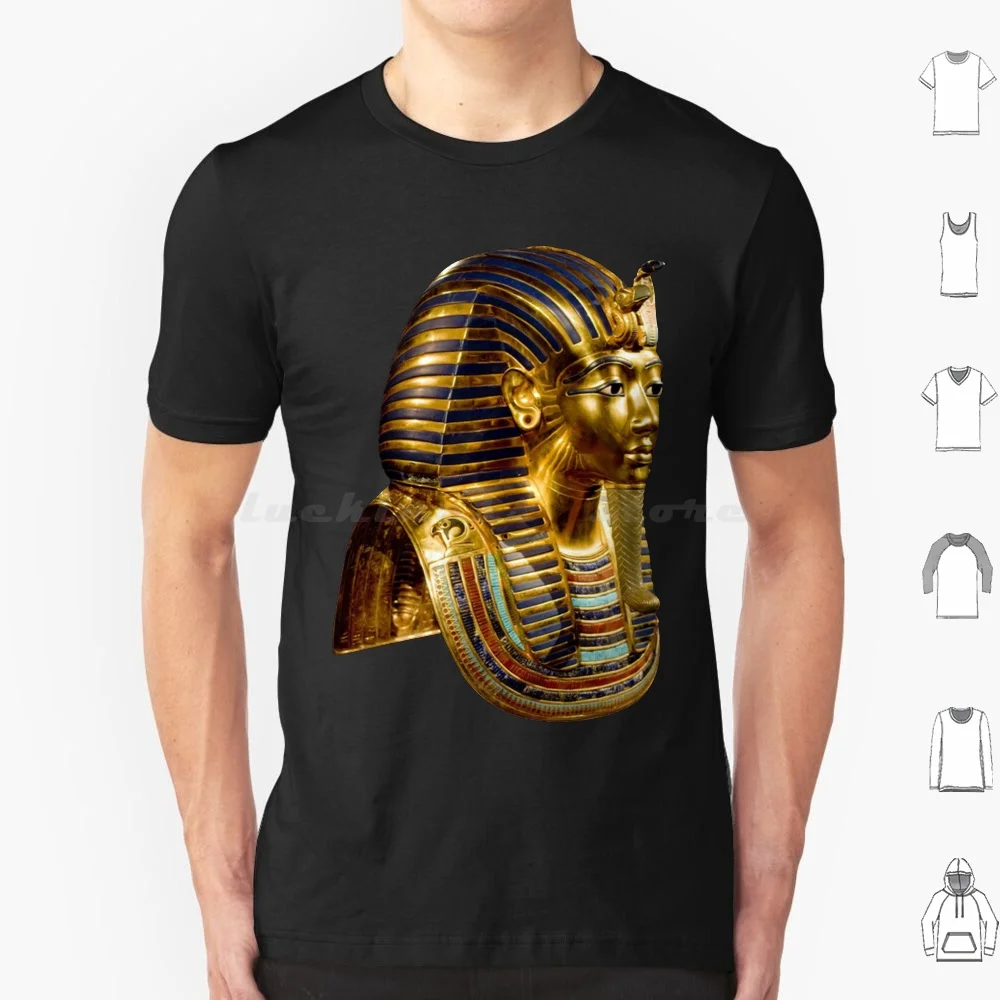

Тутанхамон, древний египетский фараонский король с знаменитой футболкой Golden Mask3, хлопковая крутая футболка 6xl King Tut Tut Tut Tut
