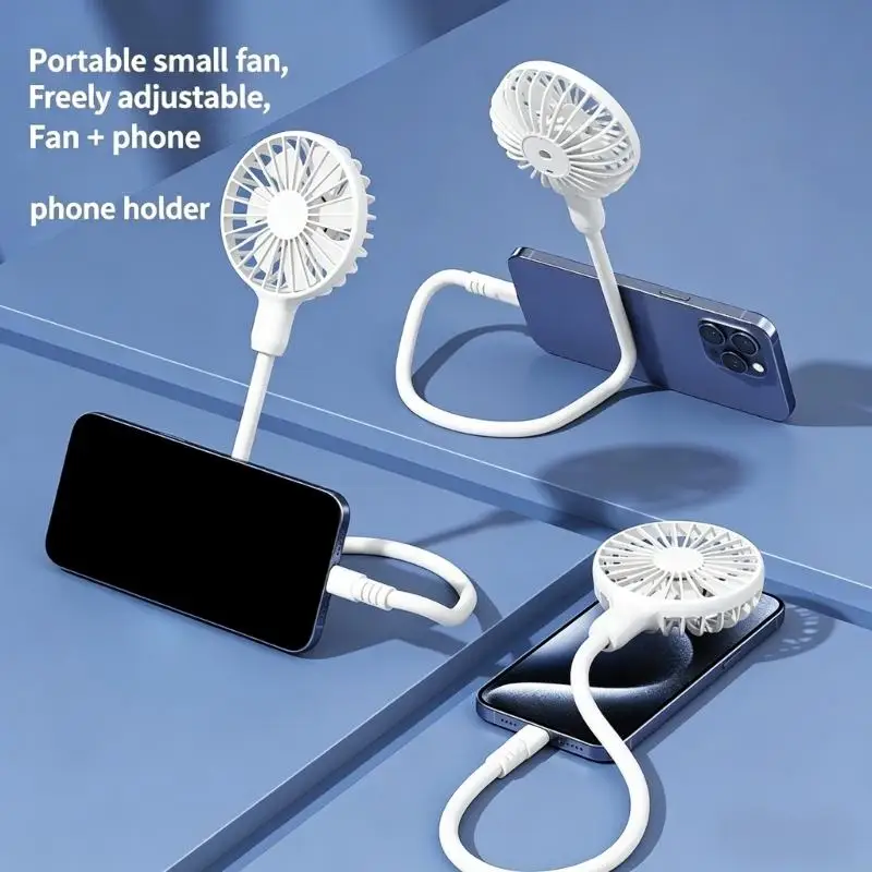 Type C Plug Fan Low Noise Portable Fan 360 Degree Adjustable Cooling Fan for Indoor