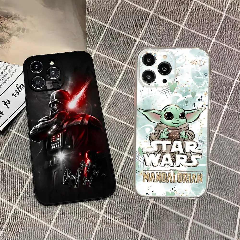 W-Wars Stars Phone Case For Iphone 16 15 14 13 Pro Max Mini 11 12 Xr X Xs 7 8 Plus Cover