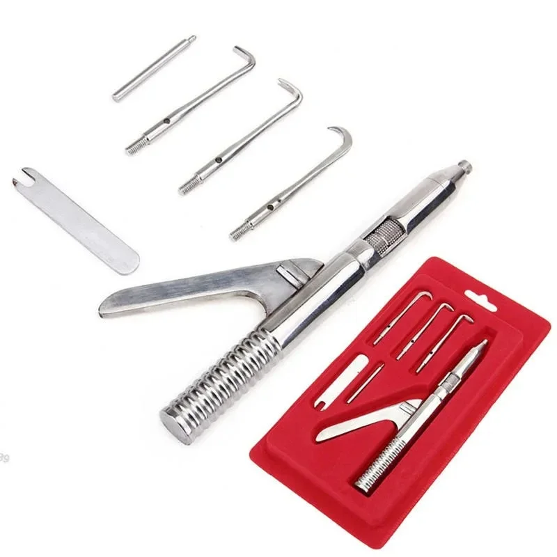 Dentals automatic crown remover with 3 tip adjustable stainless steel one-handed crown remover