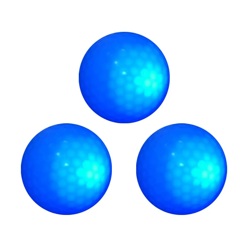 مجموعة من 3 كرات جولف ليلية كرات قياسية 42.6 ملم - وكرات جولف مرنة بطبقة مزدوجة