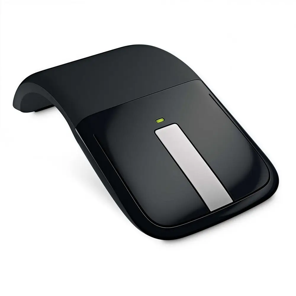 Arc-shaped Touch Folding Mouse 1200DPI Optical Ergonomic Bluetooth Mouse Bluetooth/2.4G Portable Cordless Mouse Smooth Office