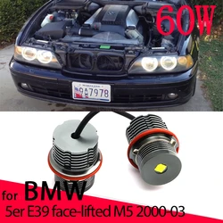 60W White Headlight Bulbs Angel Eyes Marker Lights Bulbs for BMW 5 series E39 M5 face-lifted 523i 525i 528i 530i 535i 2000-2003