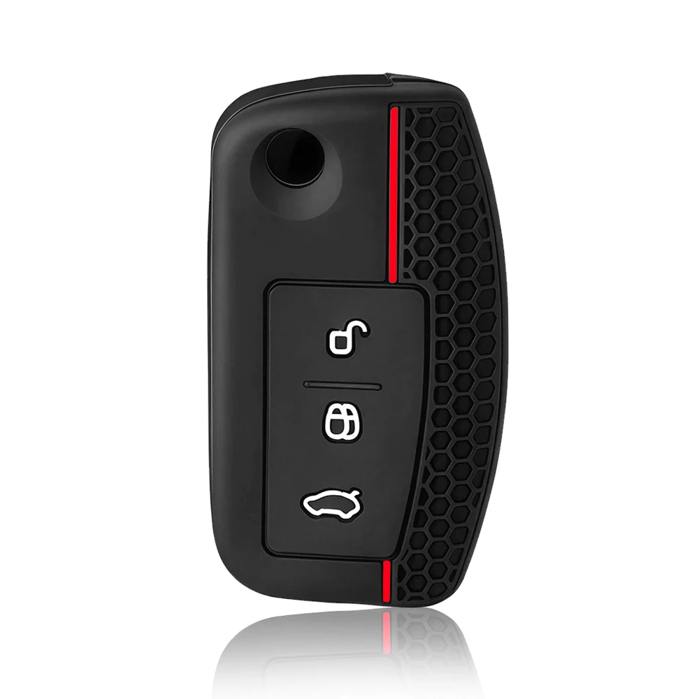 Siliconen autosleutel case cover sleutelhouder voor Ford Focus mk2 C Max S-MAX EcoSport Fusion Fiesta Mk7 Cowgar Mondeo 2 Mustang Mach