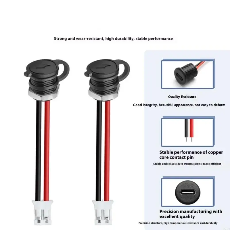 방수 너트 및 방진 커버가있는 다기관 타입 C 포트 어댑터
