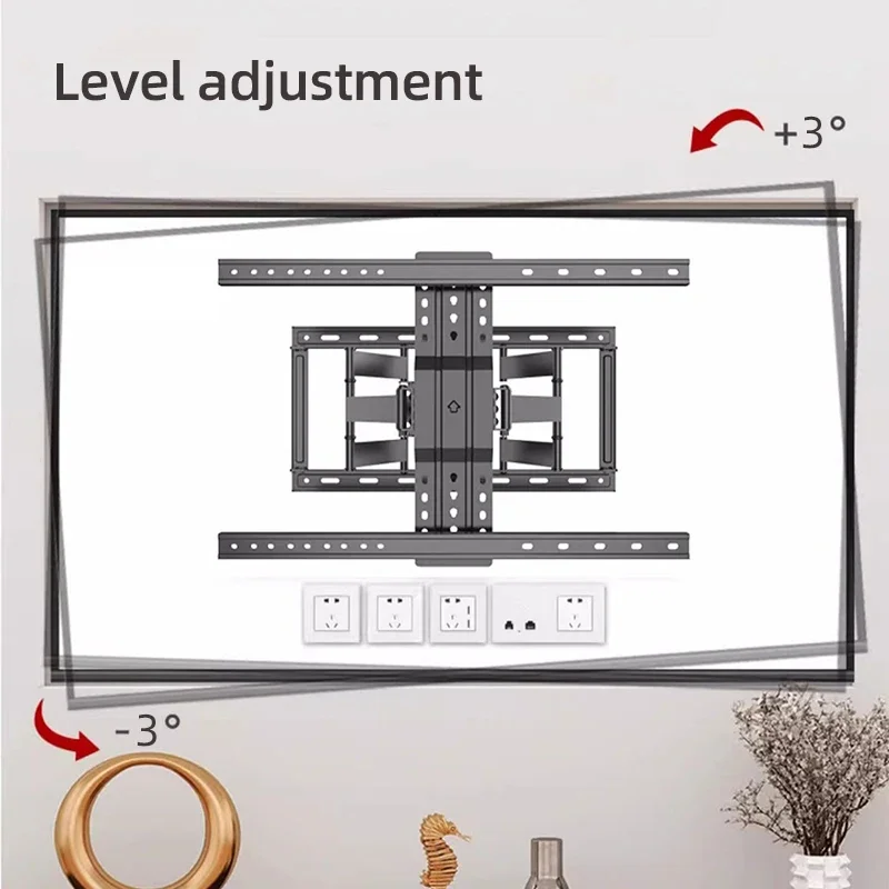 Full Motion Universal 32-65 inch TV Wall Mount Curved Flat Panel LED LCD Display Mount Bracket MAX.VESA 400x400mm TV Holder