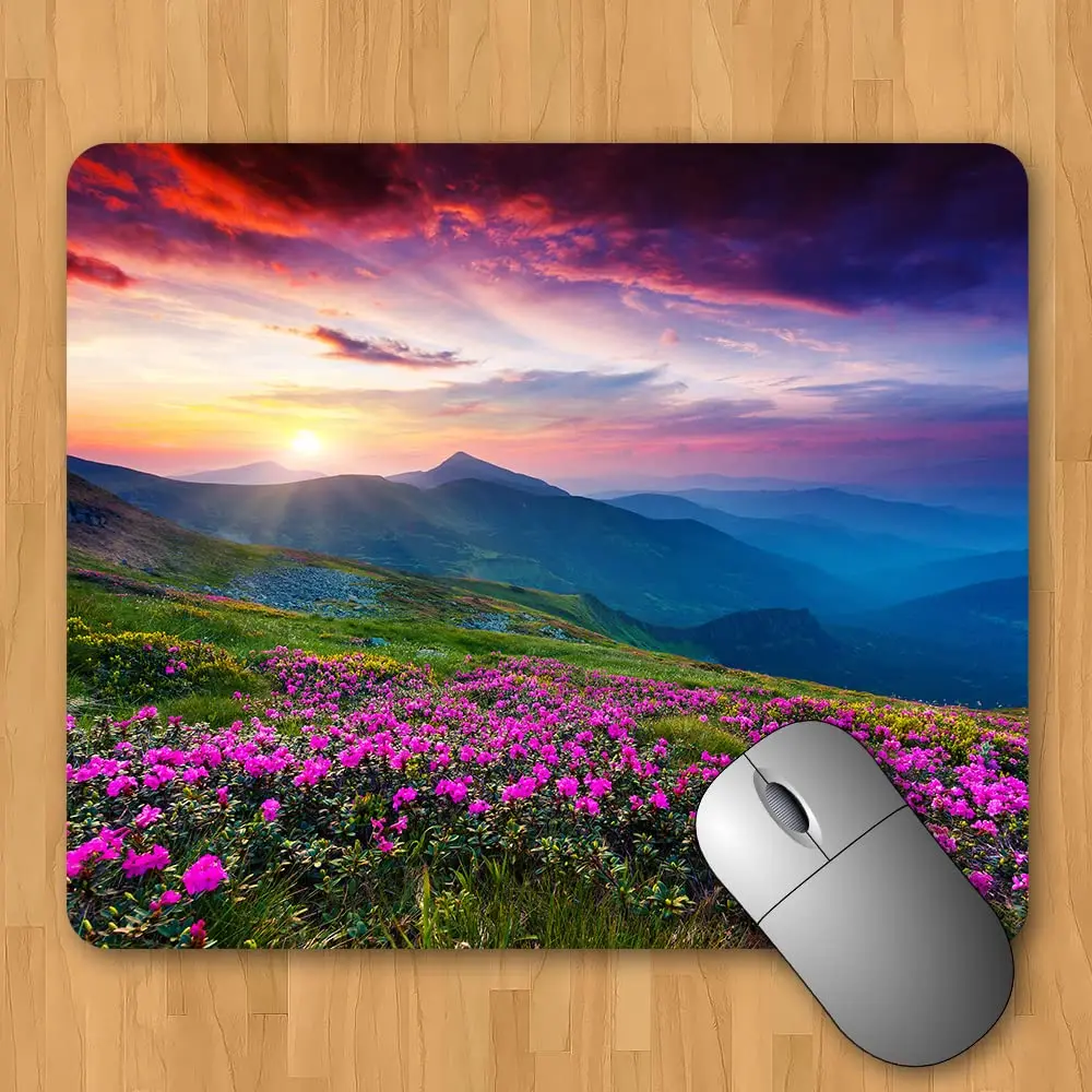 

High Quality Natural Scenery Printing Gaming Mousepad Gamer Mouse Mat Keyboard Mats Desk Pad Mousepads 22x18cm For Computer