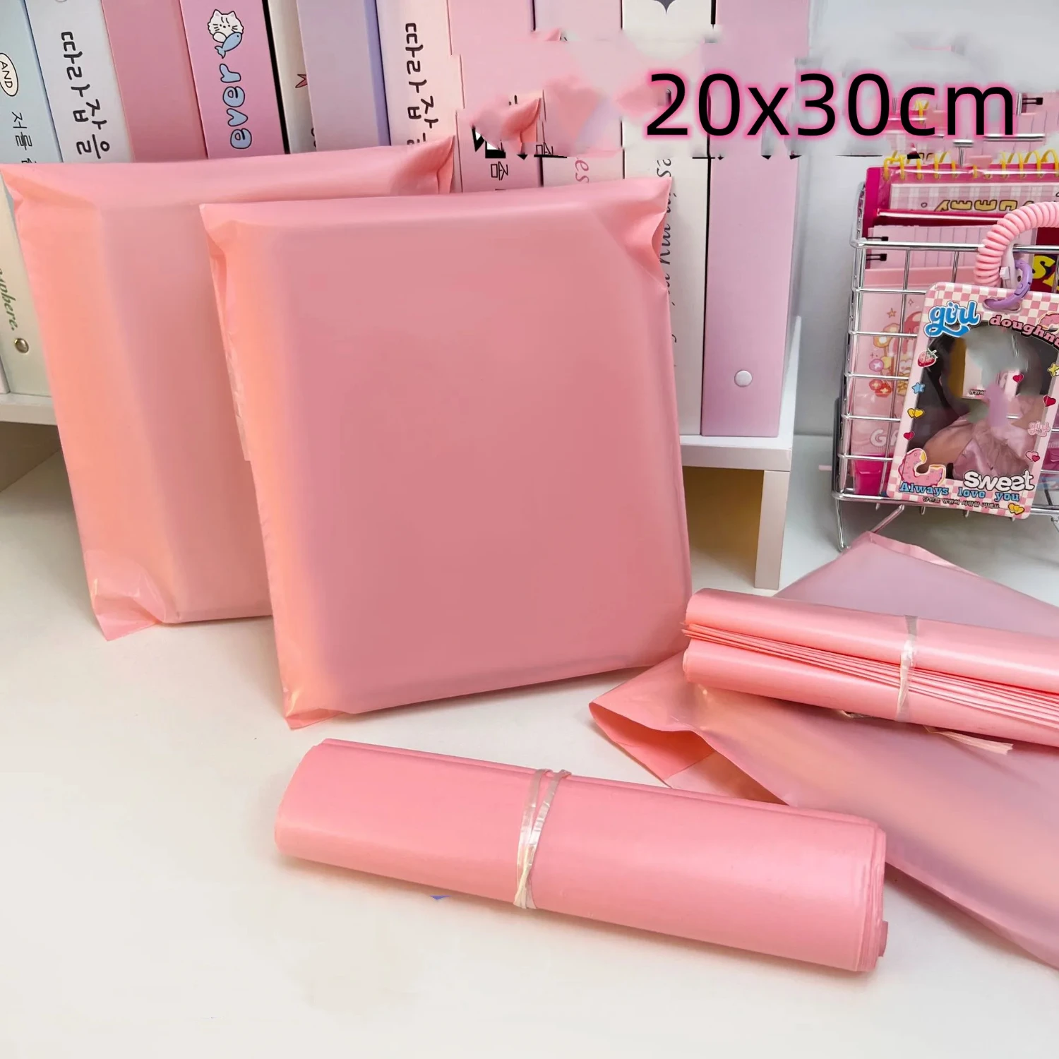 Wholesale 20x30cm Thick Plastic Mailing Bags, Pack of 20, Durable Express Packaging for Small Business Clothing Shipping