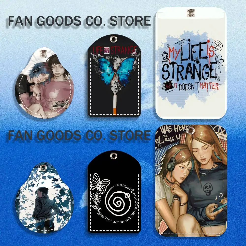 Game Life Is S-Strange Holder Keychain For Air Tag Bank Business Work Card Holder Student Card Protective Case Bus Card