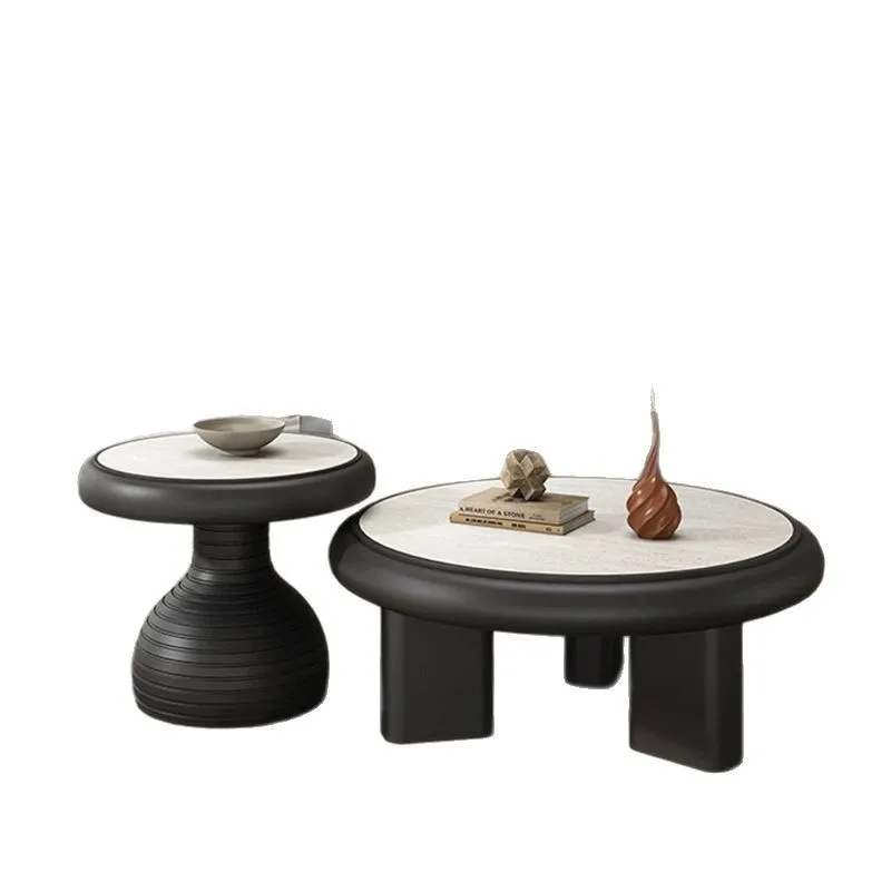 

Living room minimalist modern coffee table, light luxury round size coffee table combination creative design home