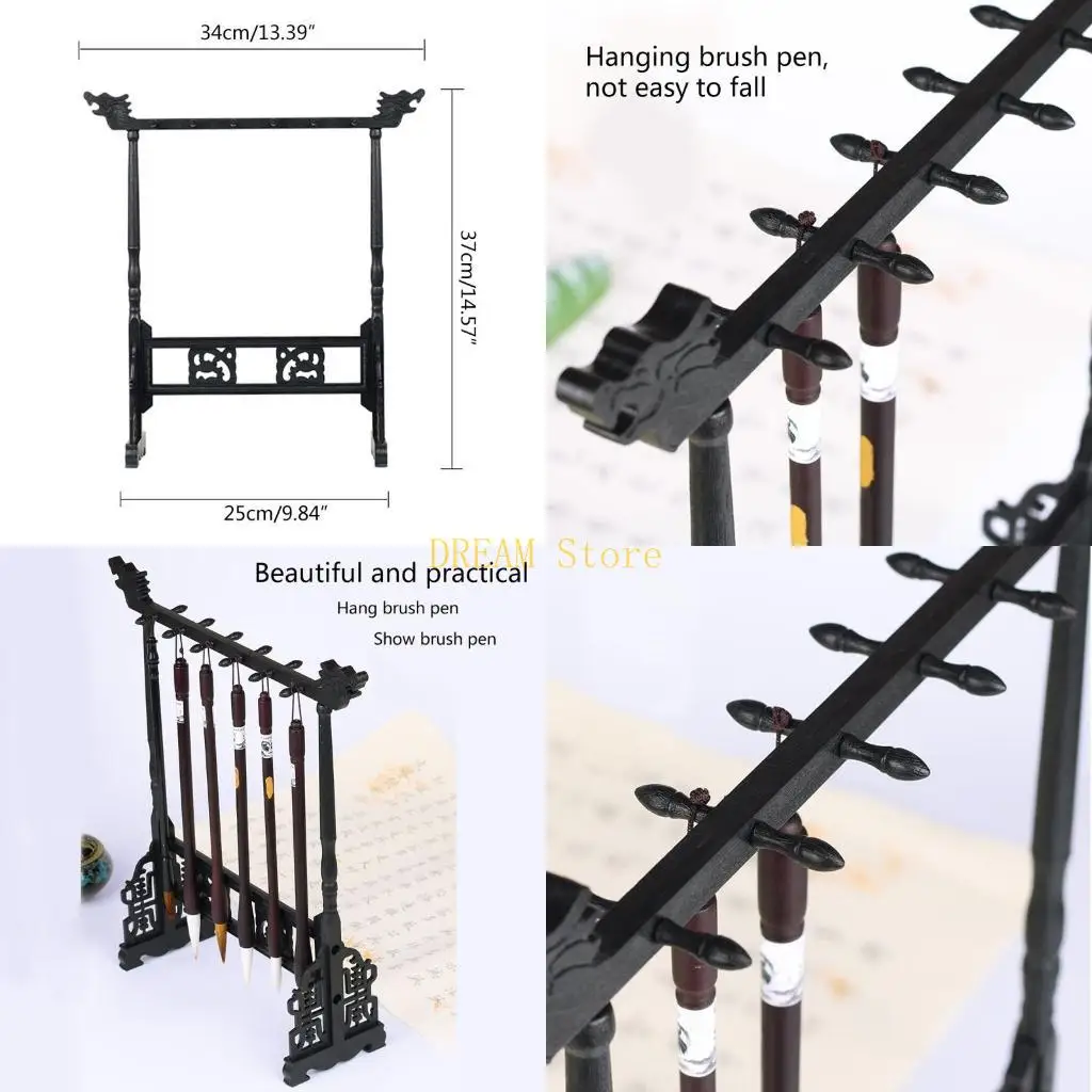 Multifunctional Durable Brush Pen Holder Rack 12-pin Brush Pen Resin Stand Gift for Children Teacher best sale