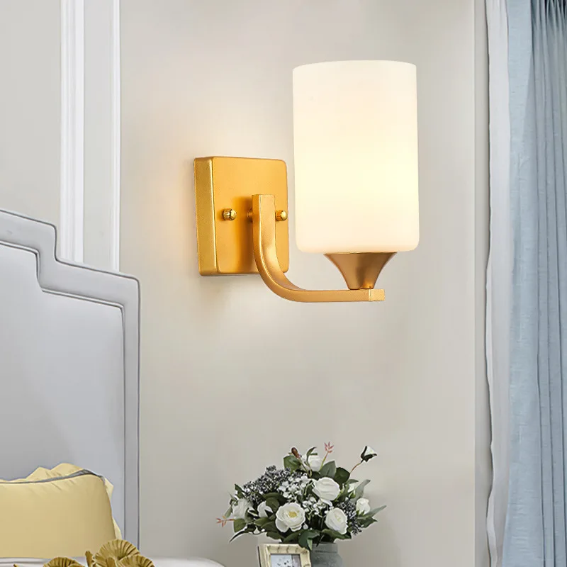 

Gold Crystal Wall Lamp High-grade Bedroom Bedside Lighting Modern Simple Hotel Guest Room Wall Lights For Home