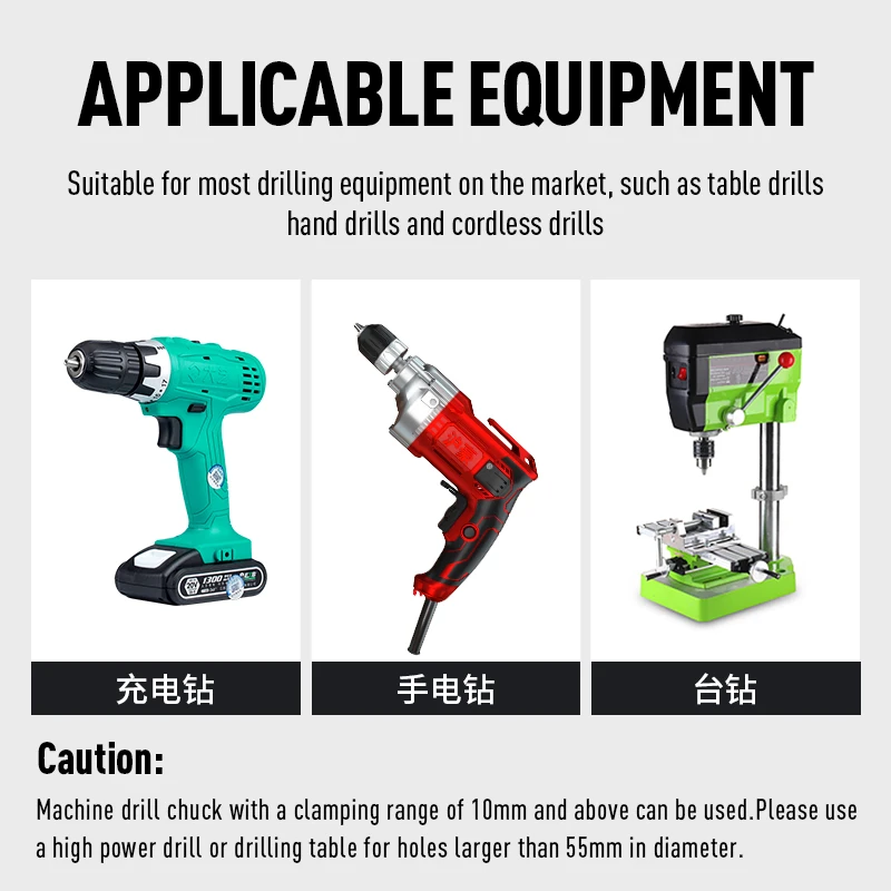 HUHAO 10 มม.รอบ Shank 3 ใบมีด Forstner เจาะ Bit Hole Saw Center Router บิตคาร์ไบด์เครื่องตัดไม้ไม้เครื่องมือ