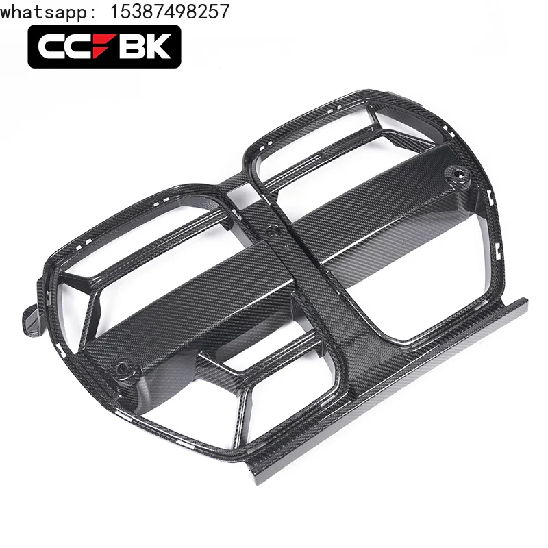 For CSL Style Dry Carbon Fiber Auto Parts Car Front Grill With/without ACC for BMW G80 G81 G82 G83 M3 M4 2021+ Front Bumper Gril