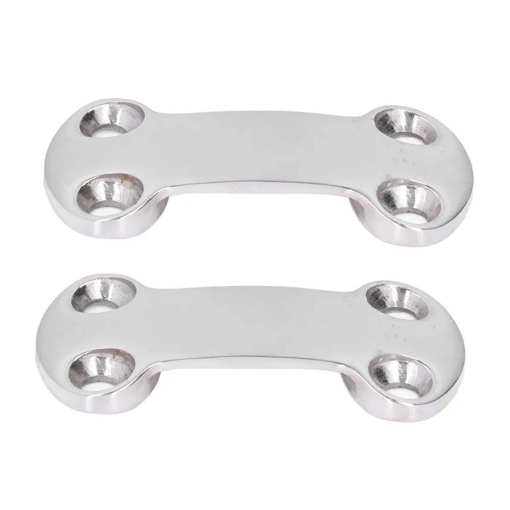 2pcs Tie Down Deck Plate Stainless Steel Press Buckle Marine Grade Durable Belt Cam Buckle Plate Webbing Pressure Buckles