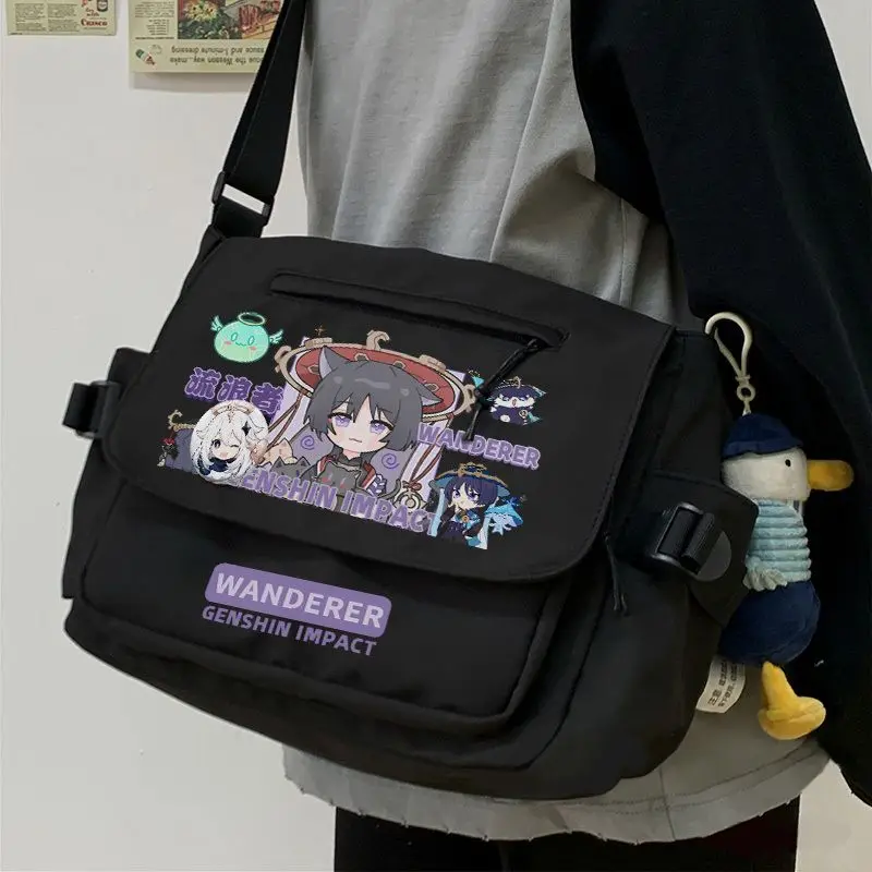 Diluc/Wanderer/Yoimiya/Kaedehara Kazuha/xiao/Shenhe/Venti/Tartaglia Genshin Impact Shoulder Bag for Game Lovers withTutorial Bag