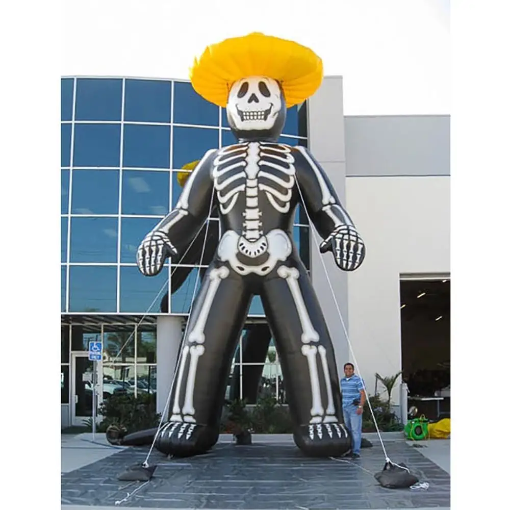 Halloween Decoration Inflatable Skeleton Blow Up Giant Outdoor Horror Skull For Yard Garden Lawn Use