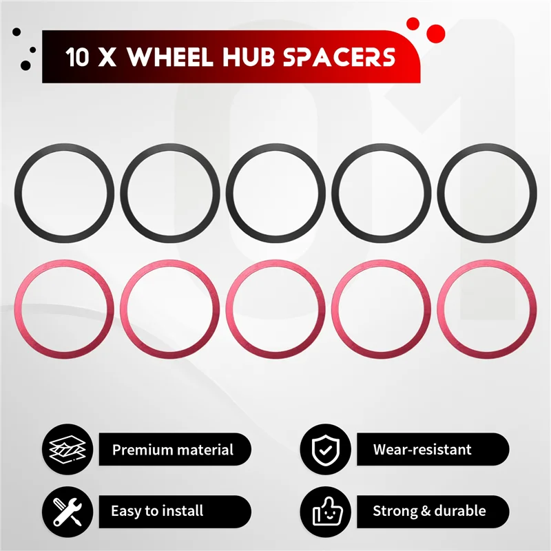 AA75-10 قطع الدراجة 7 8 9 10 11 سرعة كاسيت محور عجلة القيادة الفواصل 1 مم 1.5 مم 2 مم 2.5 مم 3 مم كرنك غسالة (أسود، أحمر)