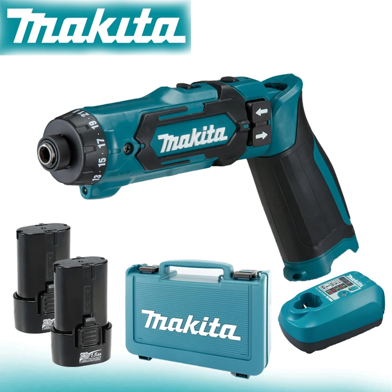 Makita Df012dz Chave de Fenda sem Fio Hex Driver Drill Kit Auto 7.2v Lithium-ion Conveniente Ferramenta Elétrica Carregador Bateria Box Set