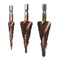 HSS Cobalt Hex Shank Step Cone Drill Bit 3-12mm / 4-22mm / 6-24mm Hole Saw Cutter Tackle Tool Hole Saw Cutter Wood Power Tool