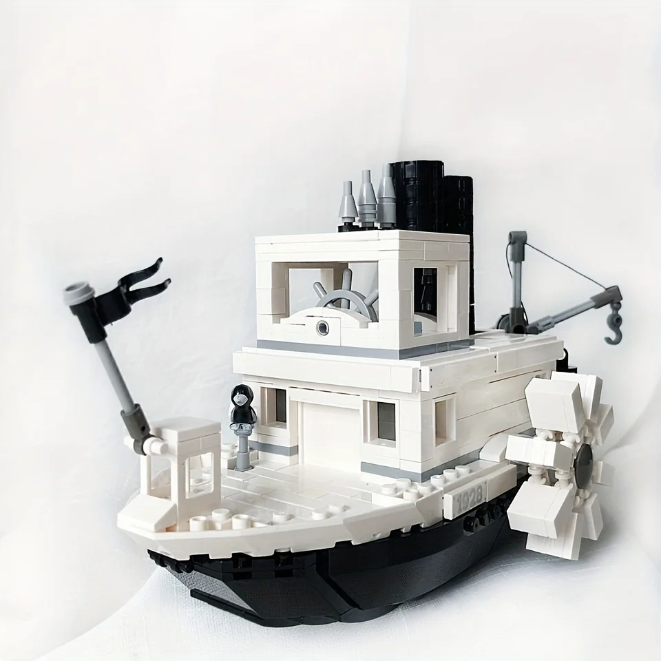 751PCS Creative Steamboat Willie Building Blocks Ideas 21317 MOC Ship Assemble Bricks Toys Gift For Children Kids