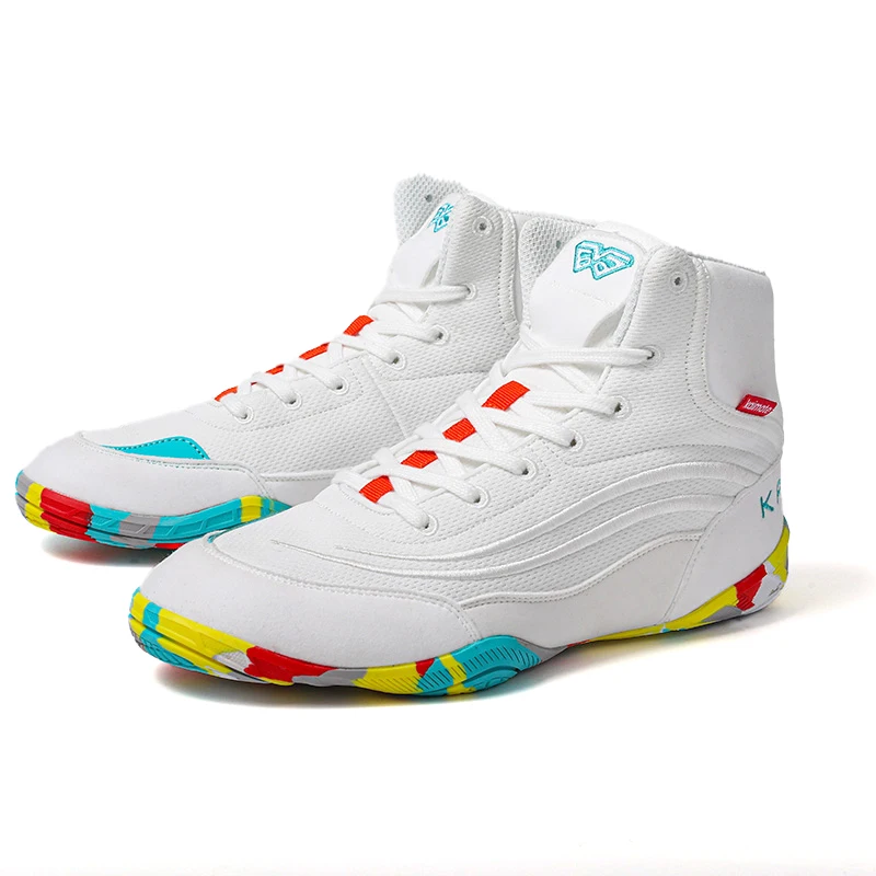 

Children Professional High Top Wrestling Shoes Breathable Boxing Training Sports Footwear for Boys Girls