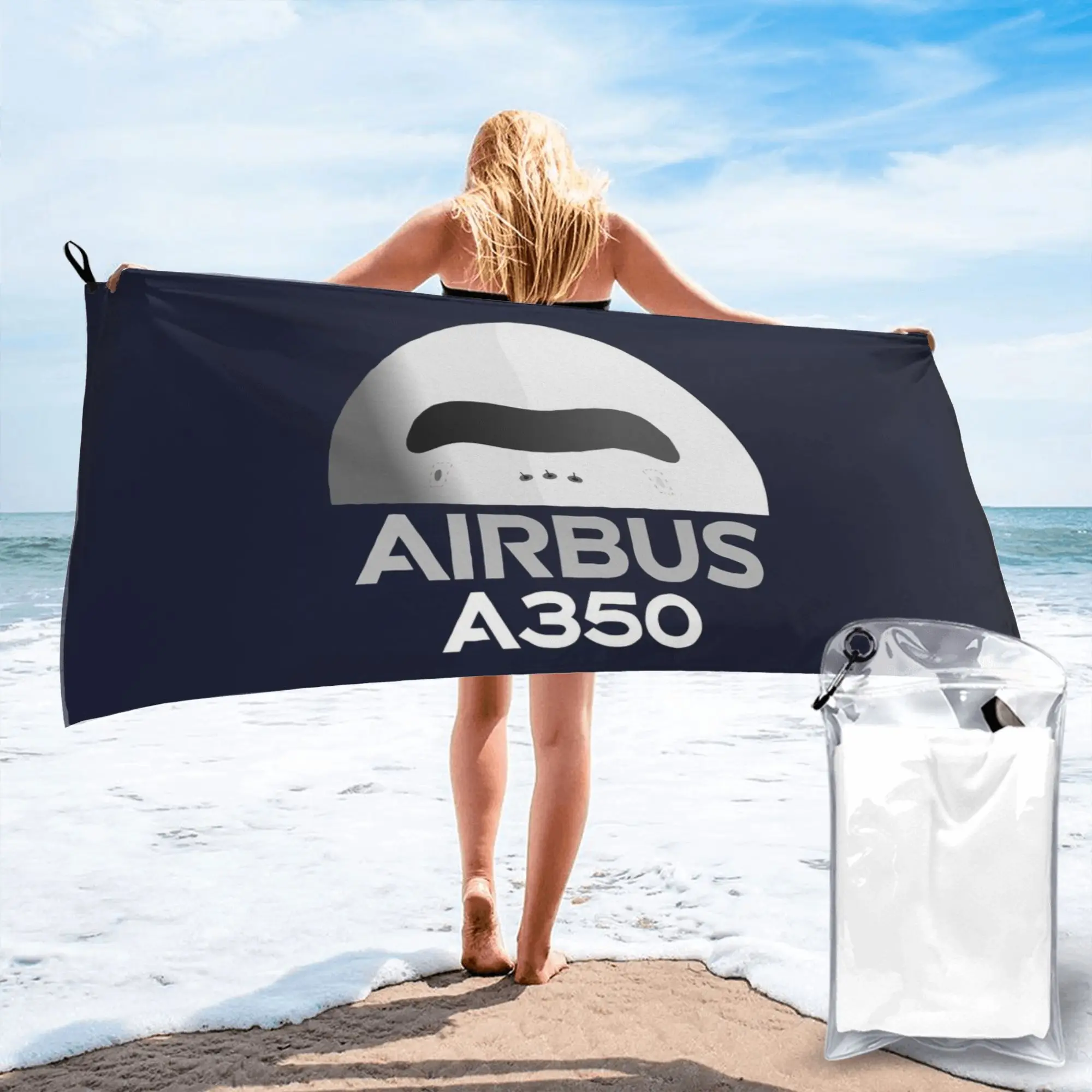 New Airbus Beluga A350 Beach Towel Soft Microfiber Quick Dry Absorbent Quick Towels For Mountain Climbing