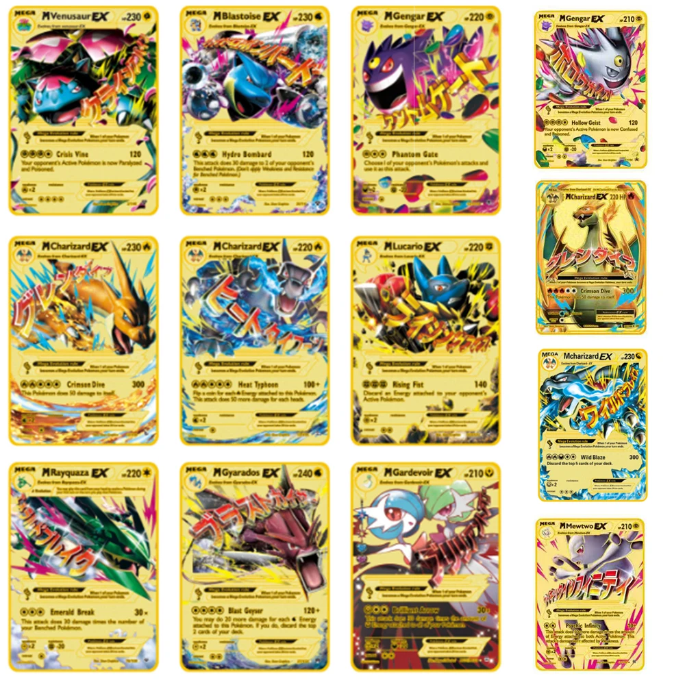 

Коллекционные металлические карты PTCG DIY: МЕГА Чаризард, Венузавр, Гардевуар, Бластойз EX – Карты собственного дизайна, классическая игра, аниме-карты, подарок, игрушка