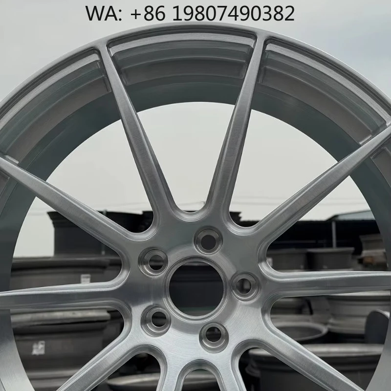19-24 Inch Brushed Silver Monoblock Forged Wheels High Gloss 6061-T6 Alloy Rims Universal Custom Racing Car Upgrade Accessories