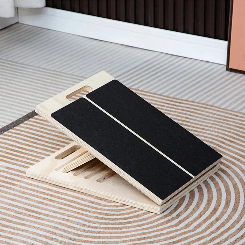 2 in 1 Wooden Wedge Footrest Portable Folding Balancing Fitness Pedal Durable Incline Stretch Wooden Slant Board Calf Stretching