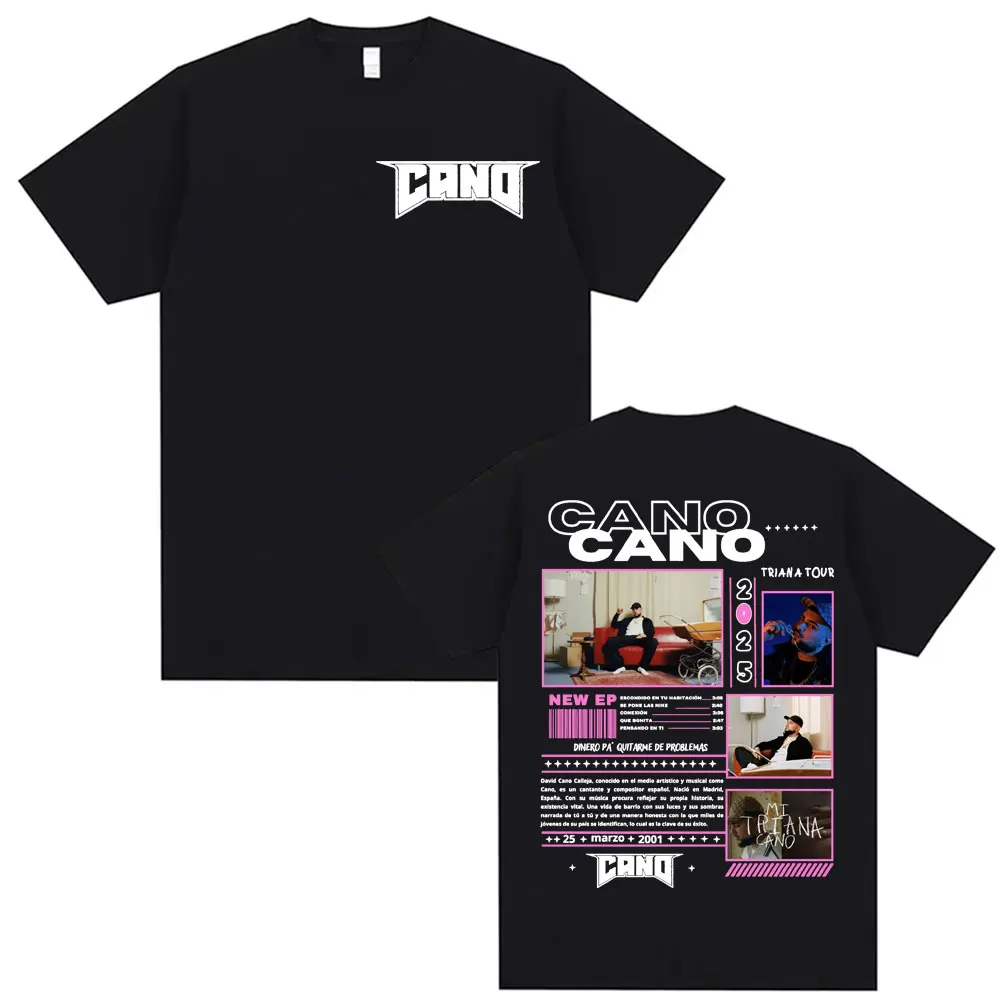 Rapper Cano Triana Tour 2025 Merch T Shirt Men's Clothing Harajuku Hip Hop Punk T-shirts Unisex High Quality O-Neck Tops T-shirt