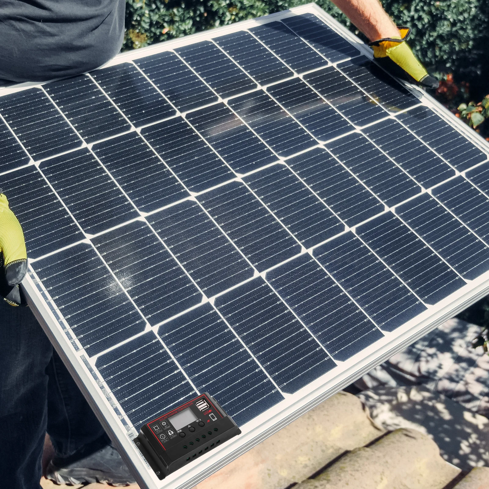 

10A 12V 24V Контроллер солнечной панели ЖК-дисплей, регулятор защиты от обратного потока, перегрузки по току, солнечный контроллер