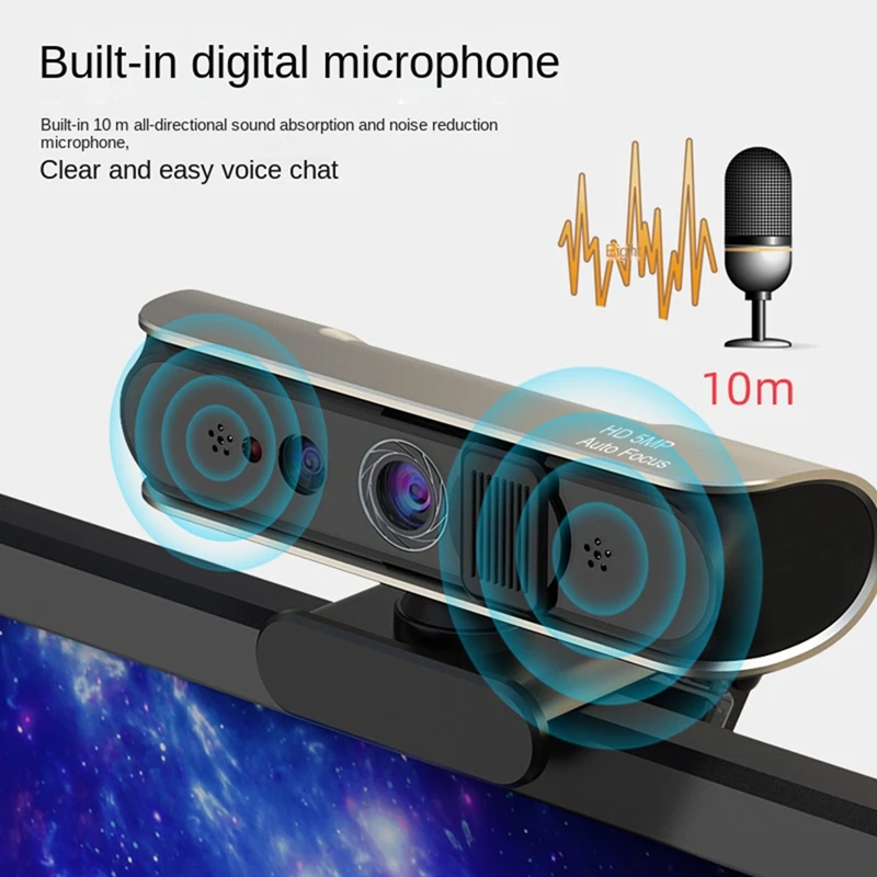 Accesso al riconoscimento facciale Desktop fotocamera microfono integrata per Windows Hello