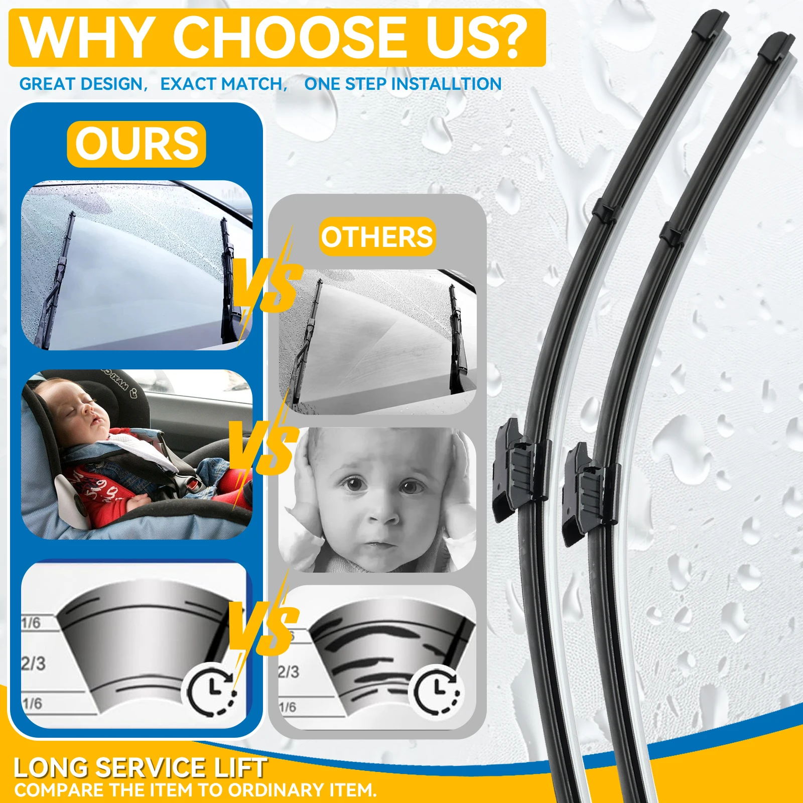 Erick\'s Wiper LHD Front Wiper Blades For Renault Dacia Duster MK2 2017 - 2023 Windshield Windscreen Window Rain Brushes 24\