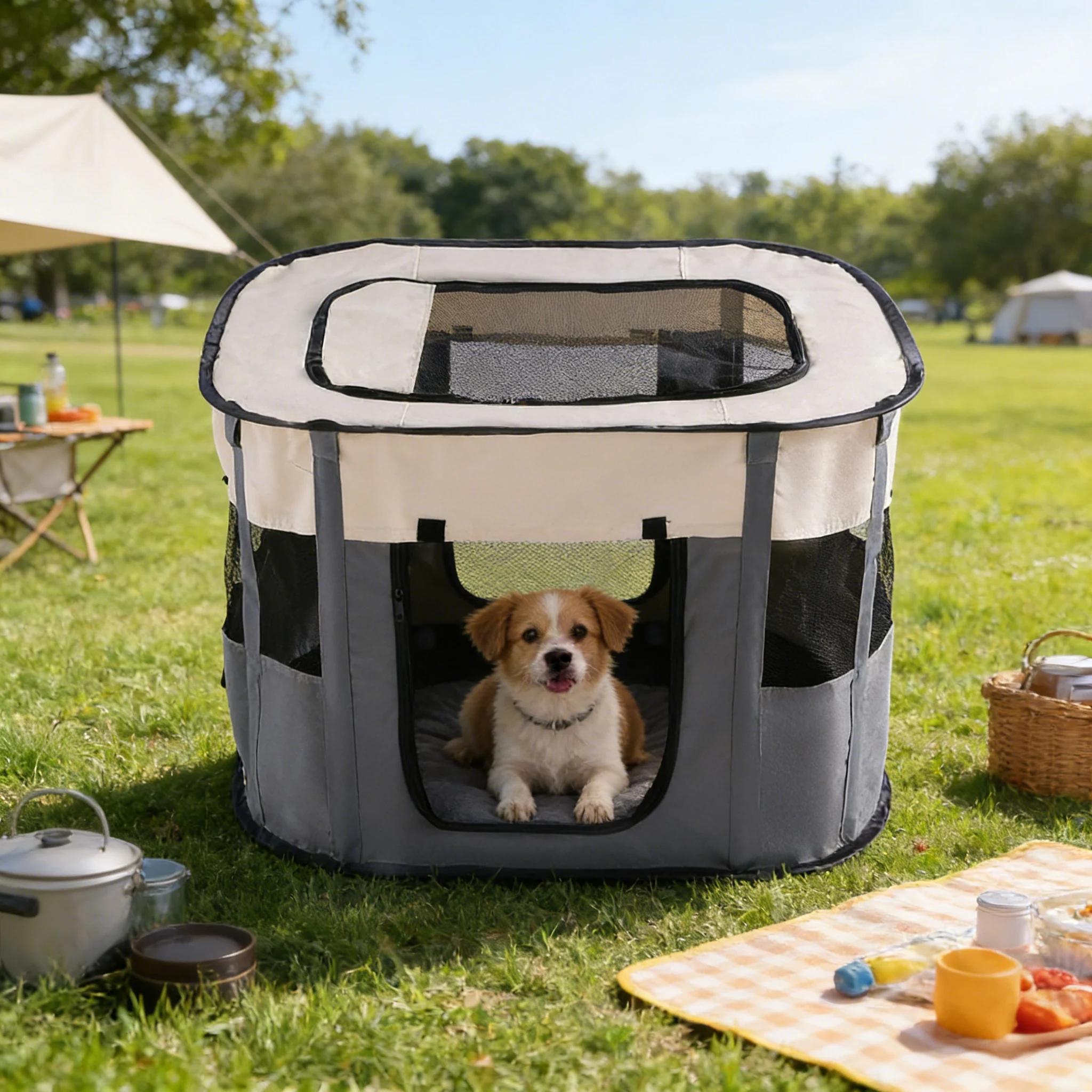 

Pet Tent Pet Tent Bed Windproof UV Protected Durable for Outdoor Use