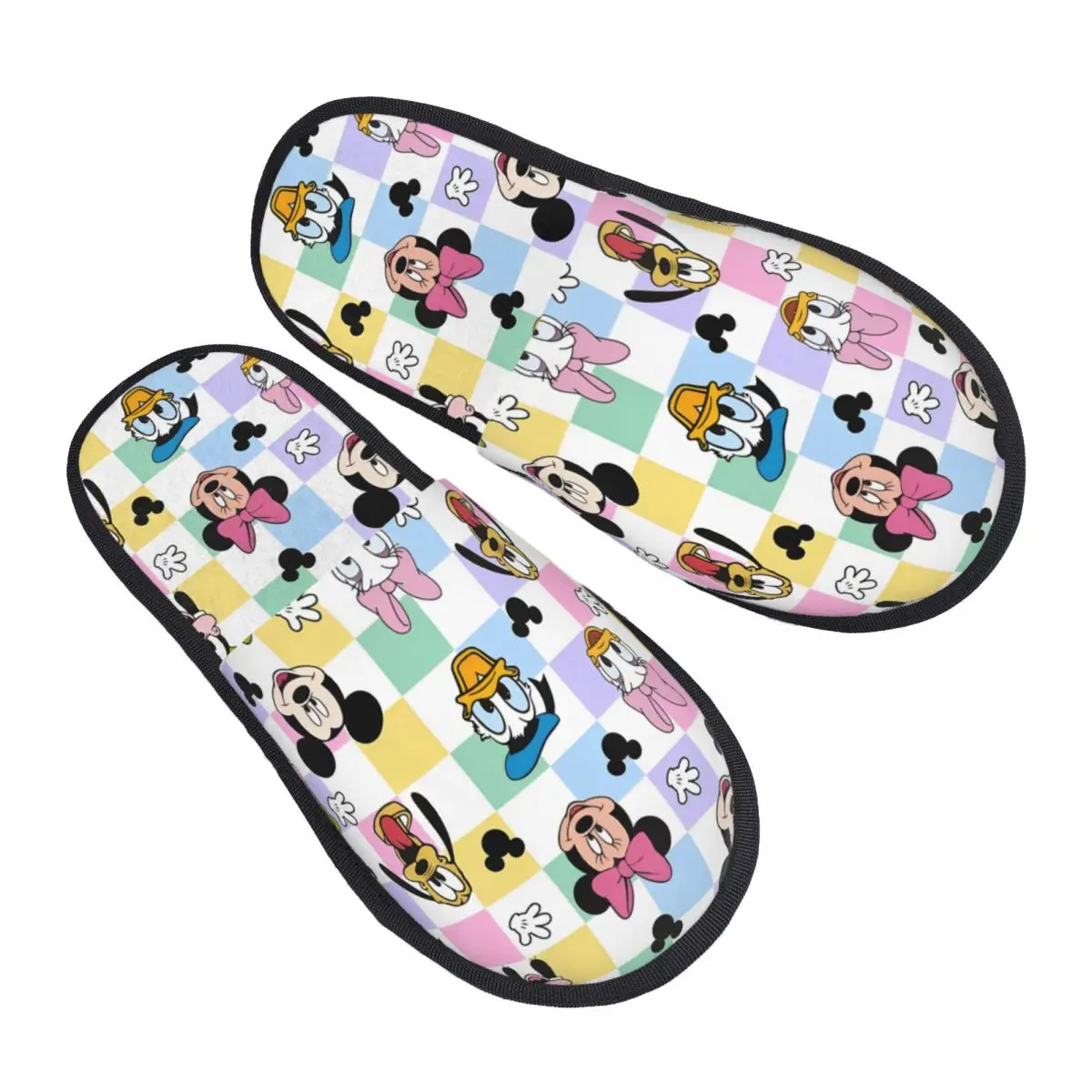 

Женские домашние тапочки с Микки Маусом на заказ, уютные теплые пушистые тапочки из пены с эффектом памяти в стиле аниме, домашняя уличная обувь