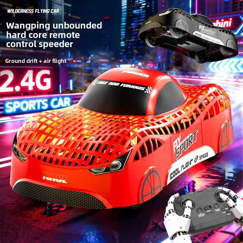New land and air dual-purpose dual-mode flying car 2.4G remote control quadcopter stunt drift remote control racing car