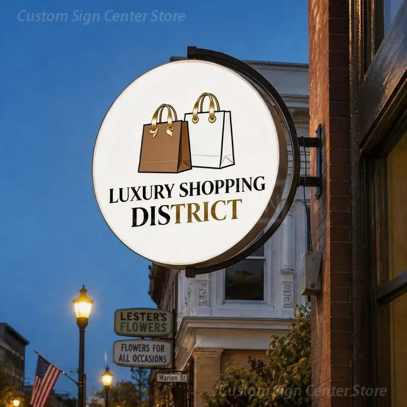 Custom Rotating LED Light Box Acrylic Neon Letters Luxury Shopping District Wall Personal Luminous Business Home view 2